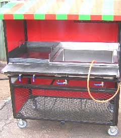 2 division bain marie food trolley