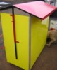 Yellow and red food cart