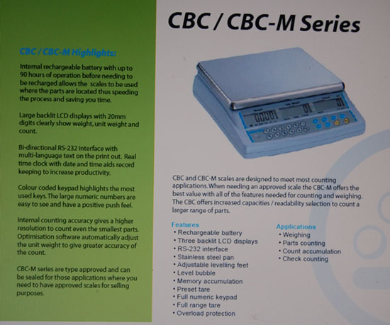CBC counting scale